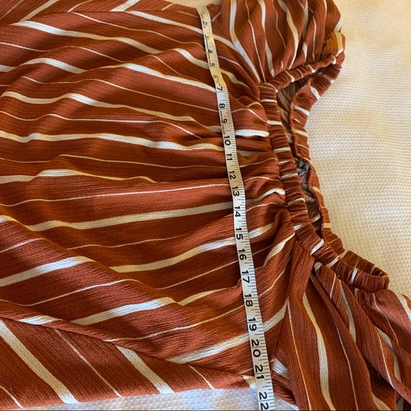 Anthropologie Orange Elodie Stripe Blouse - Picture 5 of 10